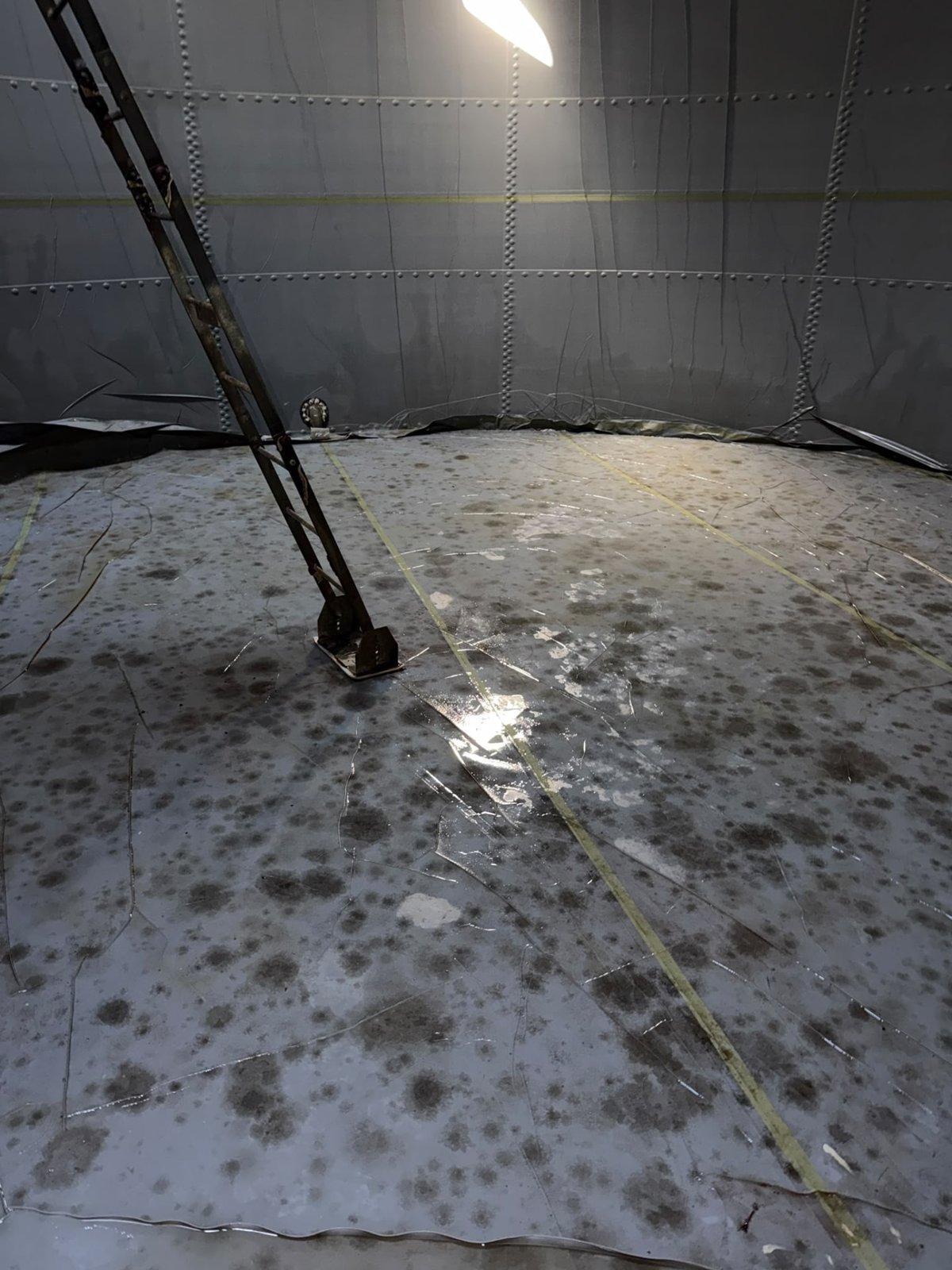 Sludge and debris — after