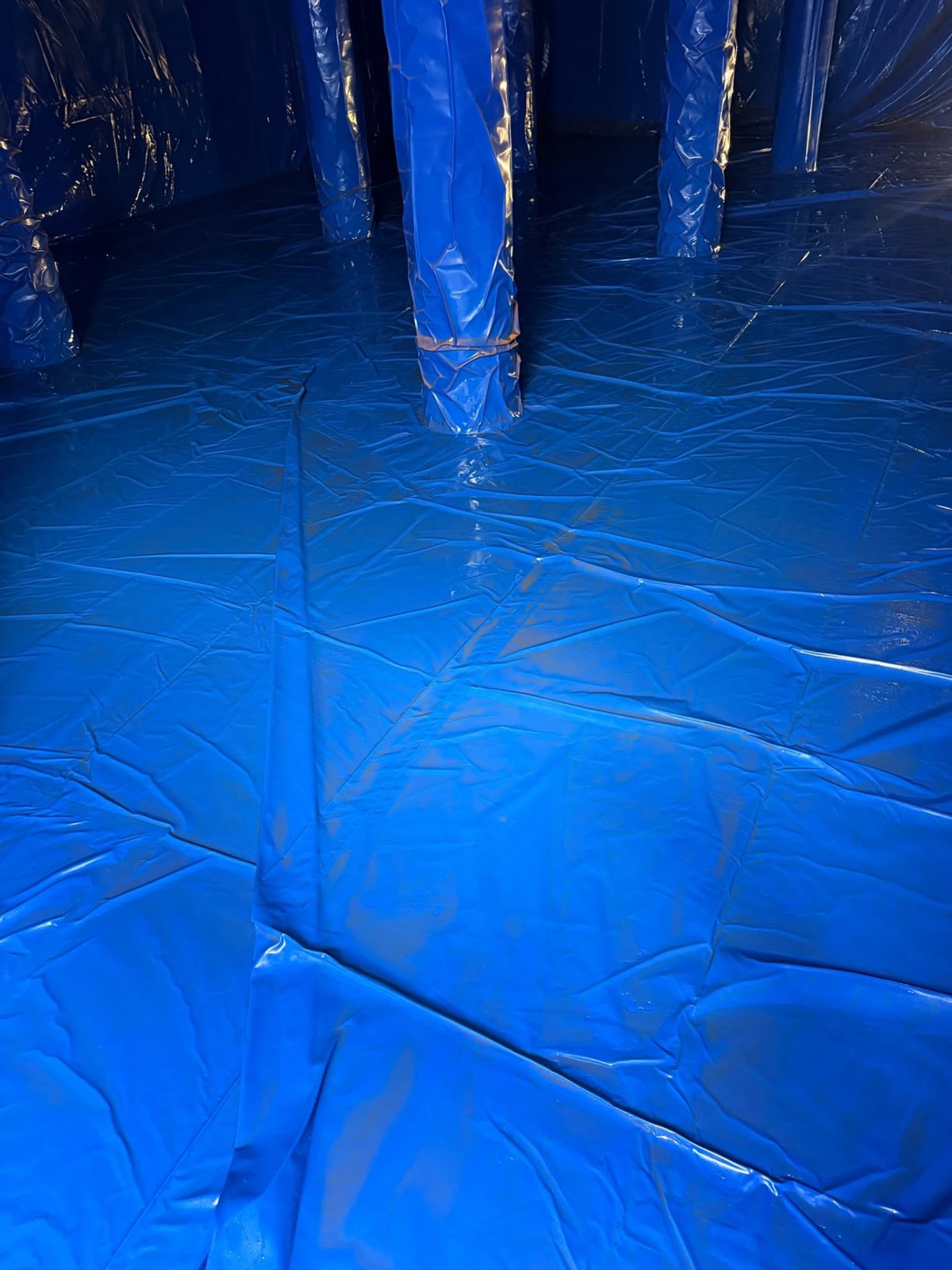 Lined tank floor — after