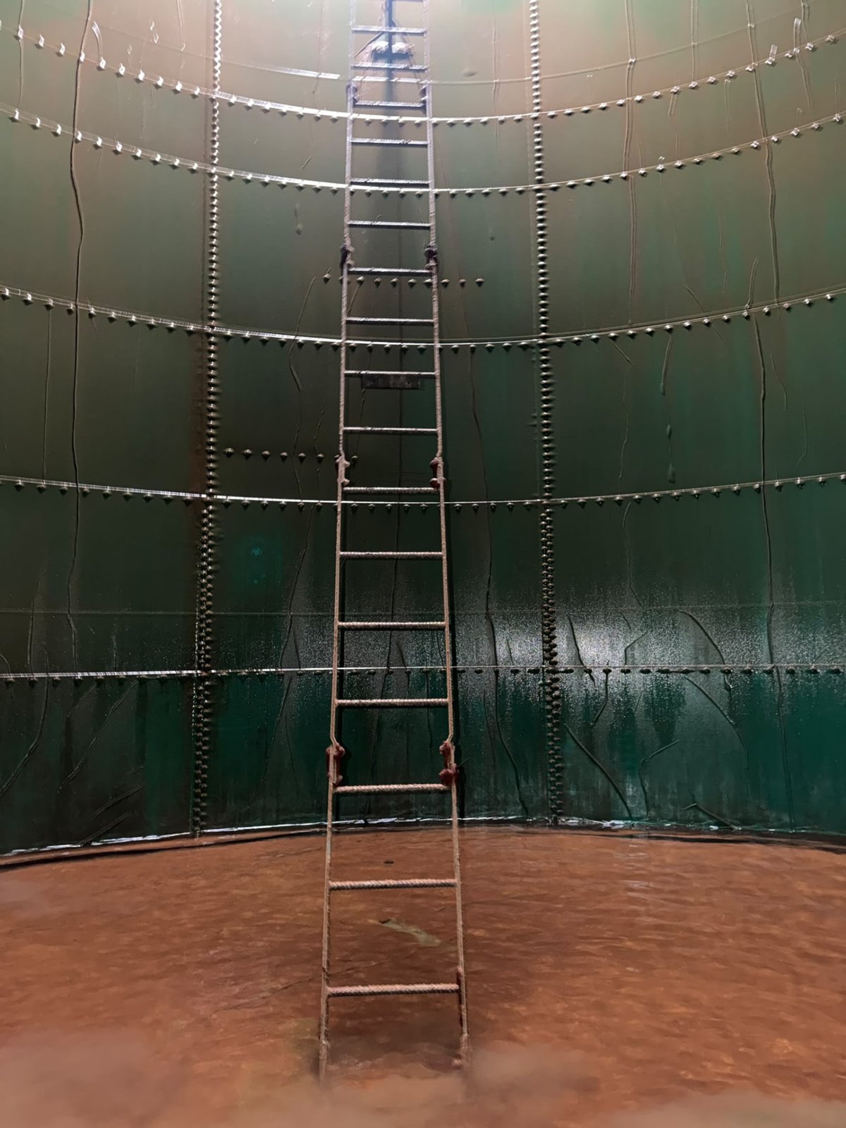 Internal access ladder — before
