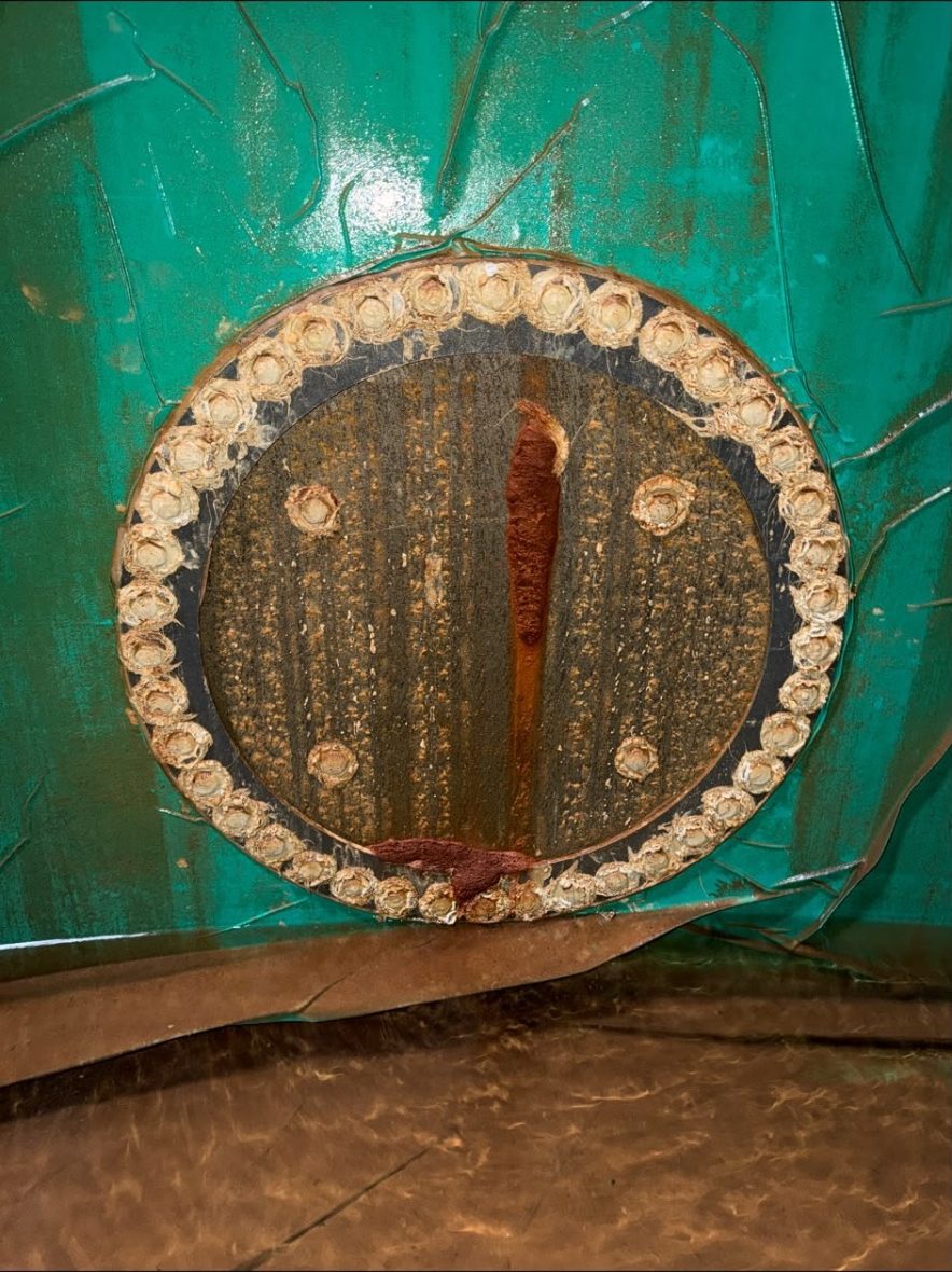 Side entry man-way — before